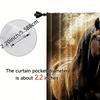 Set Of 2 Artistic Flat Printing Curtain Dual Horses Golden Image Versatile Durable Polyester Without Electricity Birthday Party Made