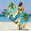 Tropical Palm Beach Sunset Towel Patterned Sunscreen And Windproof Suitable For Swimming Pool Camping Travel
