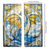 2pcs Decorative CurtainsWestern Dragon Drapes   Glass Dragon and Abstract Geometric Style for Boys and Girls