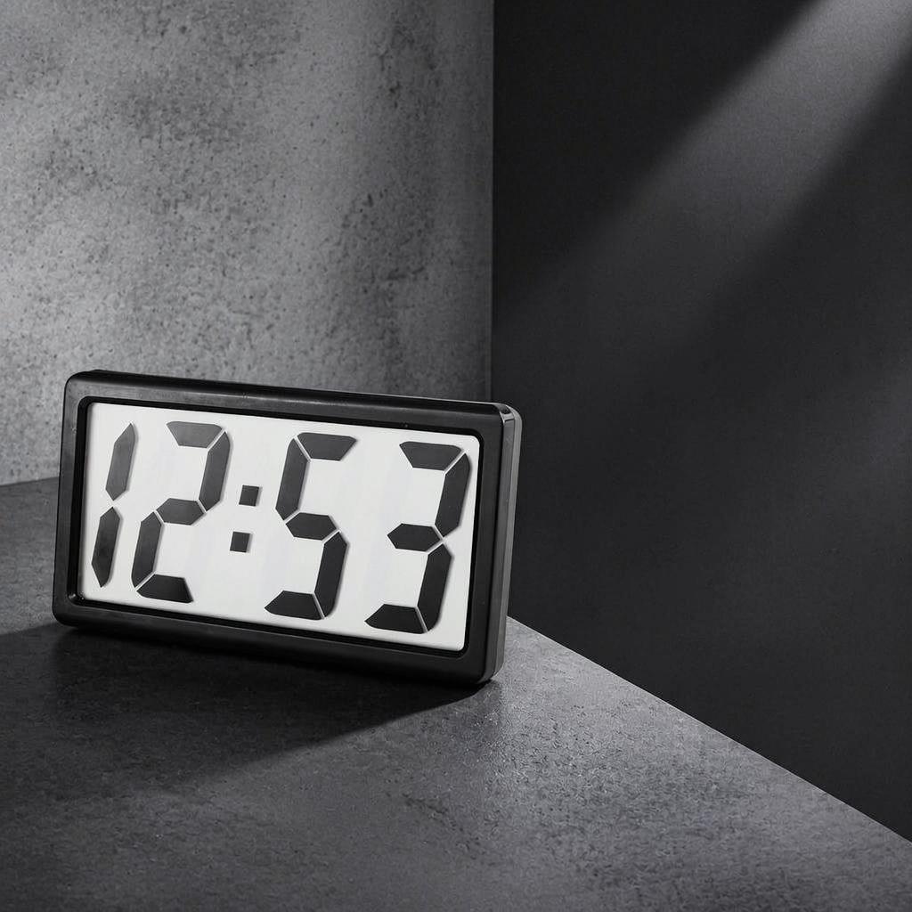 Minimalist LED Digital Clock Temperature Humidity Monitor Magnetic Wall Mounted Desk Tabletop Home Office Kitchen Tool