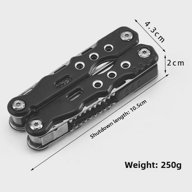 Stainless Steel Multi-Function Folding Pliers with Knife - Outdoor Portable Self-Defense Tool