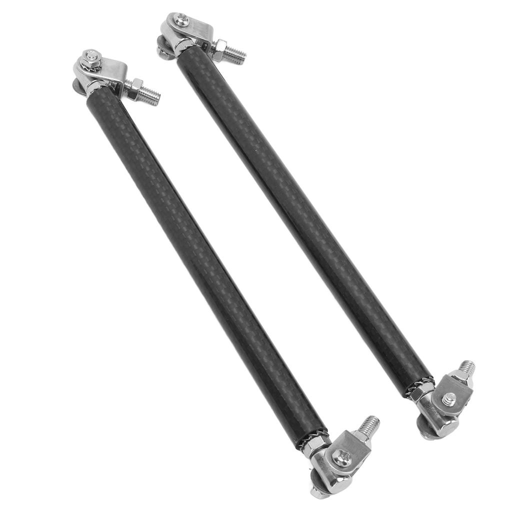 Front Rear Bumper Lip Strut Rod 150mm 5.9in Carbon Fiber Stainless Steel Universal Modification