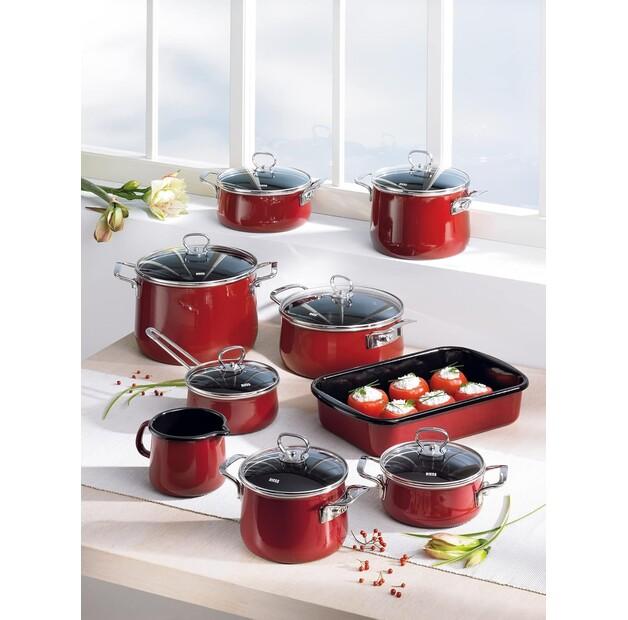 Fleischtopf Riess Nouvelle Rosso Top 3000 mit Glasdeckel, 24 cm, 6.5 l (0705-008)