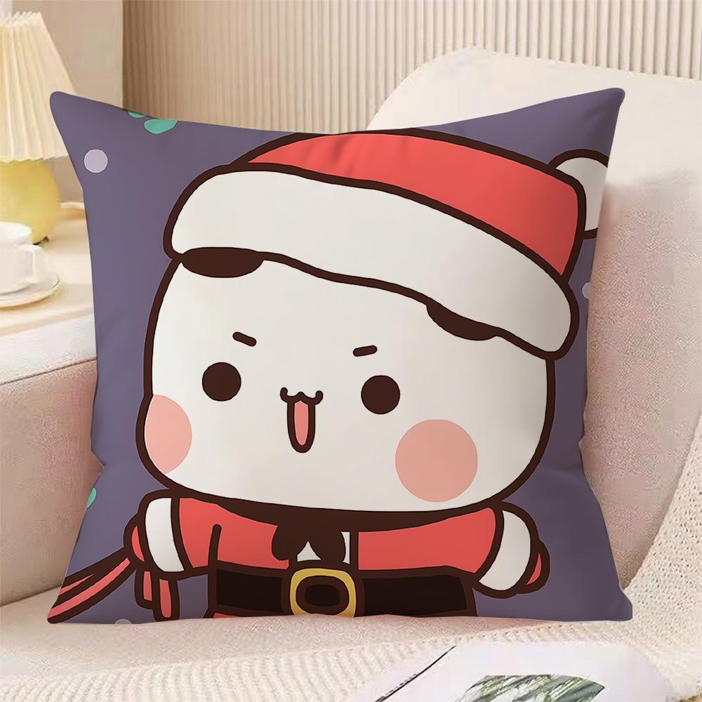 1pcs Cute Bubu & Dudu Christmas Pillow Covers , Suitable for bedroom sofa decoration single-sided printing without pillow core.