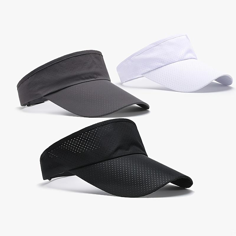 

3Pcs Summer Outdoor Sun Hats, With Extended Brim, Breathable And Lightweight, Suitable For Large Head Sizes | Unisex Wide-Brim Sports Hat, Ideal Black, white, dark gray