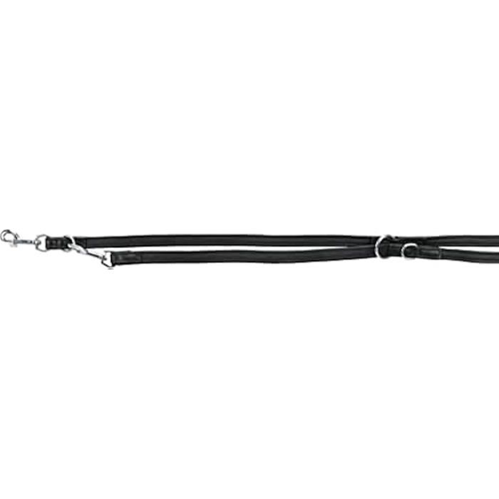 Laisse - TRIXIE - Comfort - Réglable - Cuir - Noir