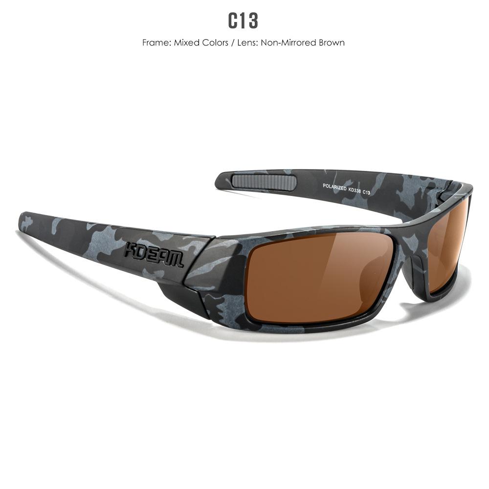 KDEAM Polarized Sun Glasses Men Women Driving Shades Male Rectangular Sunglasses Hiking Versatile Eye Protection UV400 Eyewear