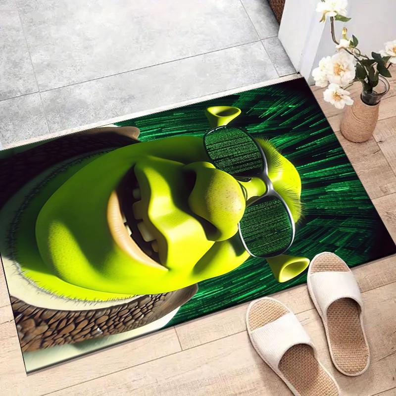 Shrek Polyester Teppich, Weiche Indoor Matte für Bürostuhl, Wohnzimmer, Schreibtisch - Dekoratives Home Office Teppich Design