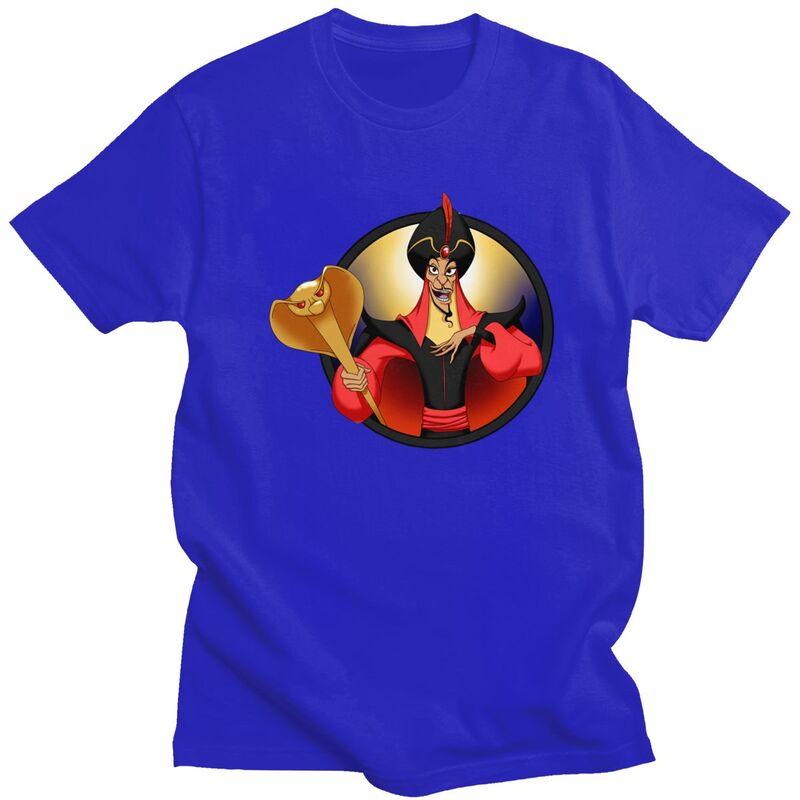 Benutzerdefiniertes Hübsches Aladdin T-Shirt Herren Kurzarm Reines Baumwoll-T-Shirt Freizeit Jafar T-Shirt Streetwear T-Shirt
