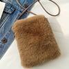 Chic Solid Color Plush Crossbody Bag Soft Foldable & Detachable Strap Perfect for Women's Shopping & Casual Holiday Parties Ideal Christmas Gift