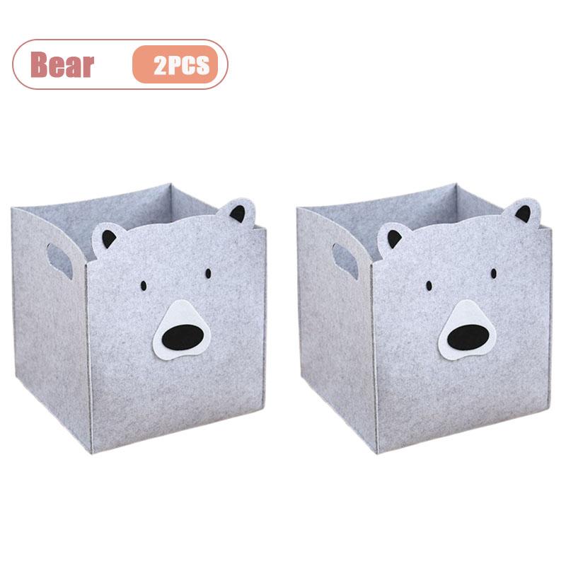 Square Design Storage Bin Pet Toy Snack Organizer Bathroom Laundry Felt Basket Multi Purpose Household Container Organization