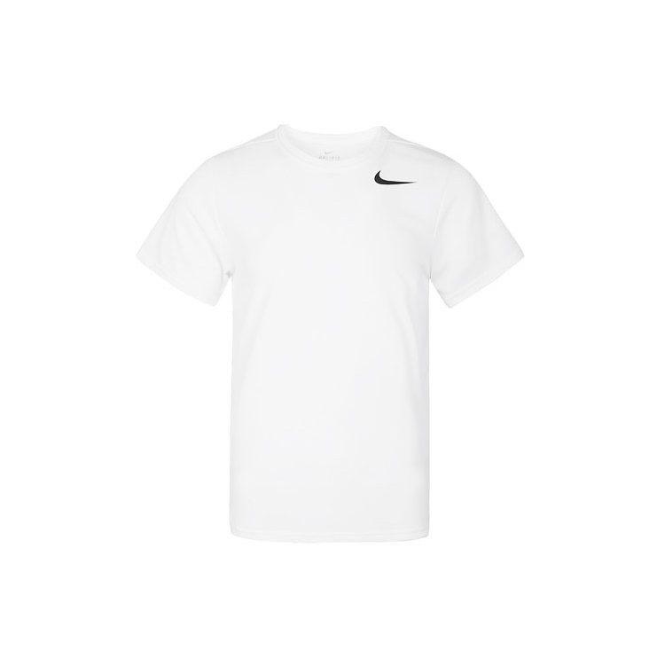 Nike T Shirts Men's White Crew Neck Moderate Straight Fit AJ8022-100