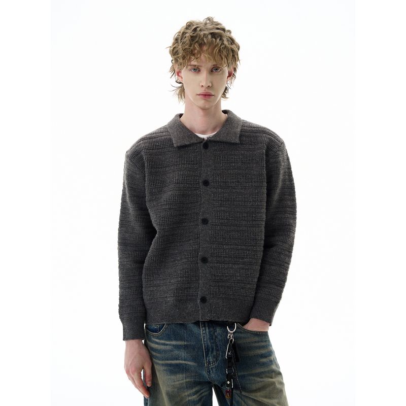 Kisko American Retro Thickeneded Warm Lazy Knitted Cardigan Sweater for Men and Women Winter High-End Loose Jacket