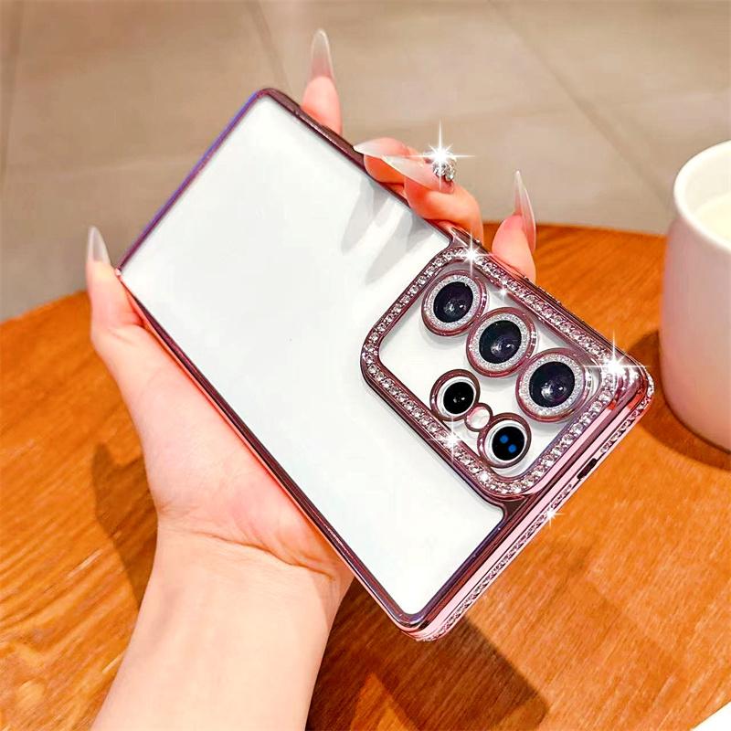 Glitter Diamant Etui for Samsung Galaxy S25 Edge S23 Ultra S24 FE A56 A36 A26 A16 A55 A35 A25 A15 A54 A34 A14 Deksel iPhone 16 15 Pro Max 14 Plus 13 12