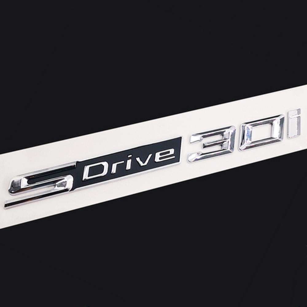 Car SDrive 45i 40i 30i Lettering Emblems Chorm 3D Badges Sticker Silver Accessories For BMW SDrive 45i 40i 30i