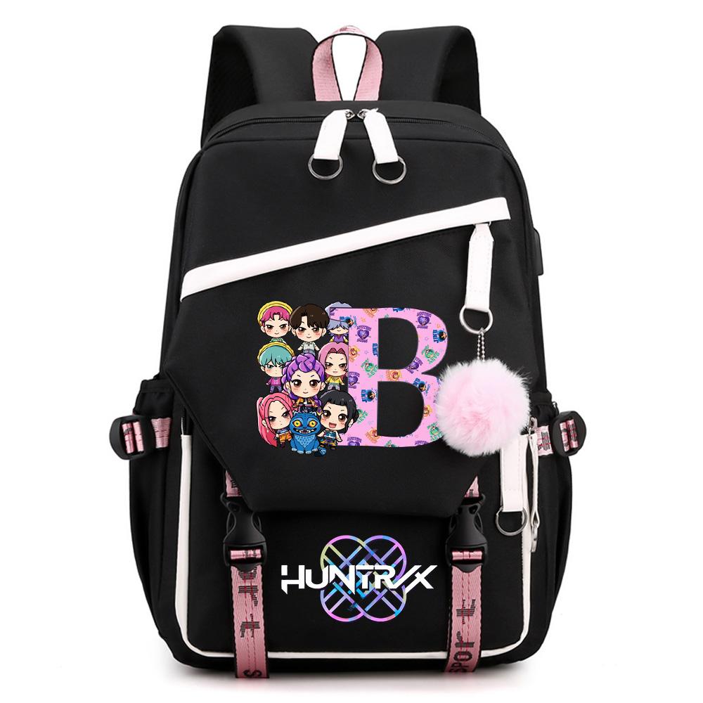 26 English Letter K-pop Demon Hunters Printed Large Capacity Backpack for Teenger Student Girl Boy Schoolbag Bookbag Women Waterproof Travel Bag Gift