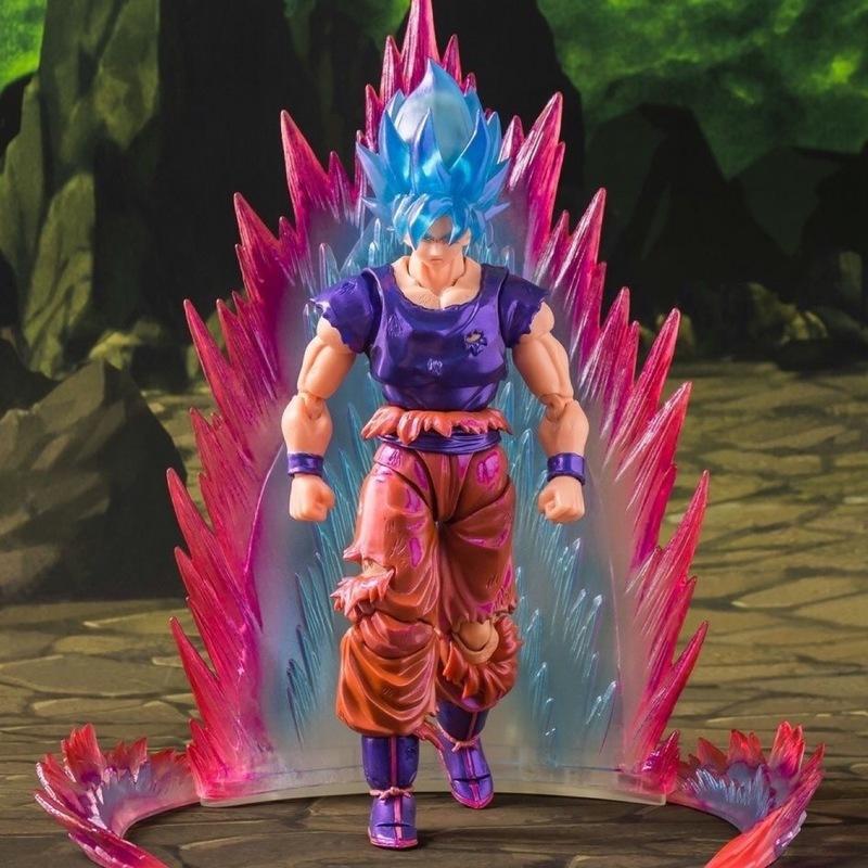

Shf Super Blue Goku Battle Damage Form Vii F Dragon Ball Figurine Ultimate Breaker Shining Battle Soul Limited Scale Ratio Model