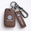 Valve Stems Caps Car Sticker For VW Leather Car Smart Key Case Car Key Full Cover For Volkswagen VW Polo Bora Beetle