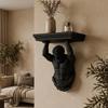 Plastisches schwimmendes Lagerregal Dekorative Atlas-Statue Wandhalterung Atlas Wandregal Heimdekoration