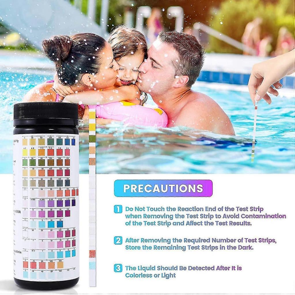 14 In 1 Water Quality Test, Pool Spa Test Strips Ph Quick Detection, Water Quality Analysis, Water Test Strips, Test Strips Kit