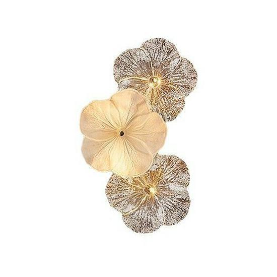 Elegante Fünfblättrige Kristallblumen-Wandleuchte für Schlafzimmer und Wohnzimmer