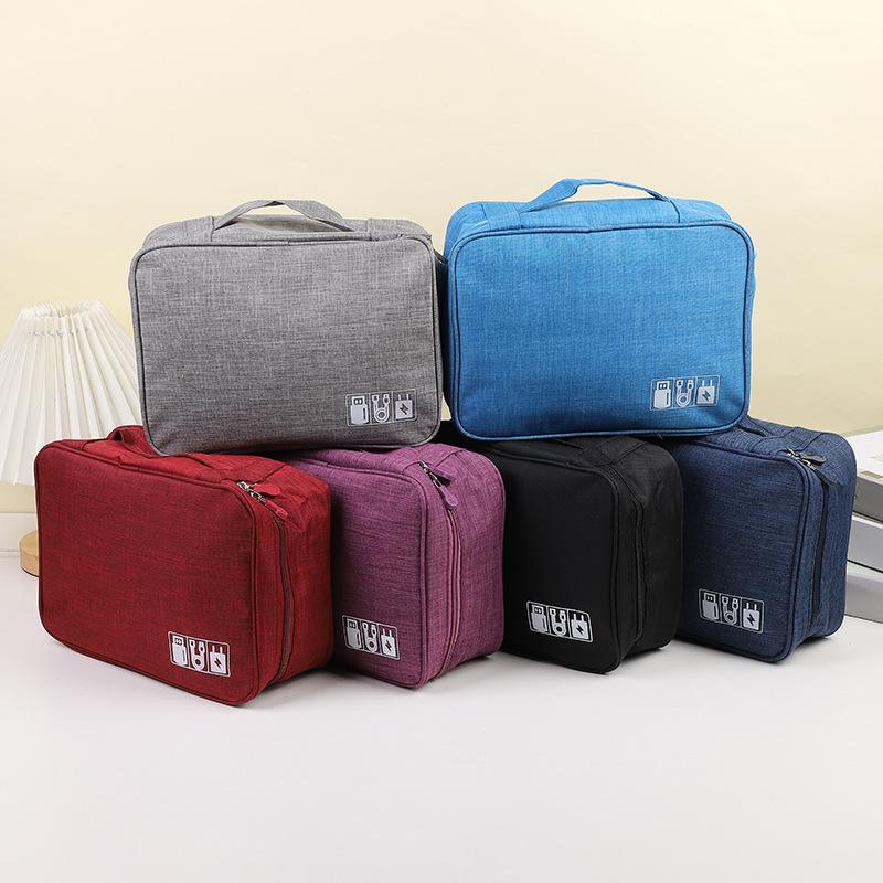 

Digital Bags Wallets Mobile Phones Power Banks Data Cables Storage Portable Multi-purpose Handheld Devices 24.5x10x18.5cm темно-синий