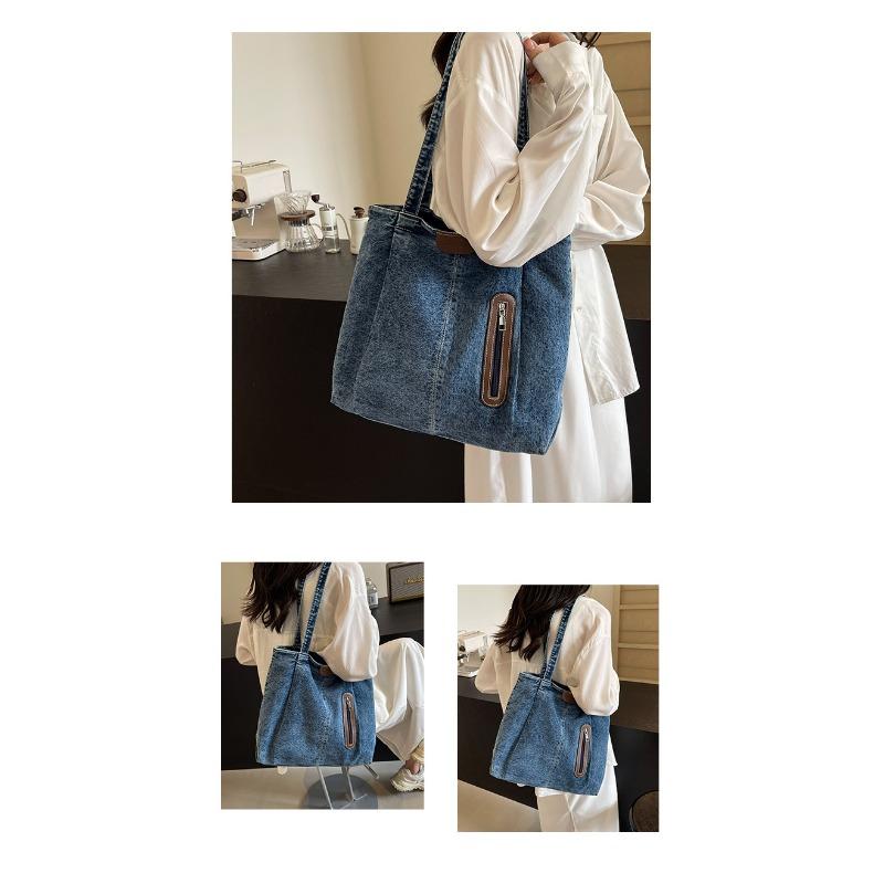 Casual Large-capacity Denim Tote Bag Versatile Shoulder Bag