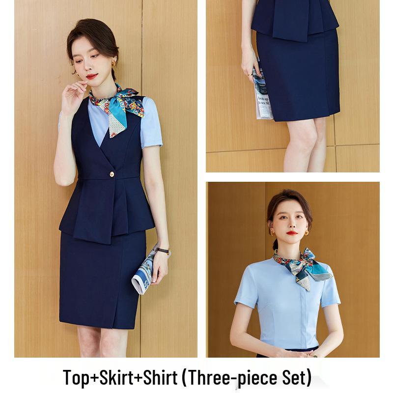 Costum profesional de afaceri slim fit pentru femei pentru recepția hotelului și departamentul de vânzări