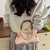 Handbag  Shoulder Bag Retro Pearl Chain Crossbody Bag  Women's Bag