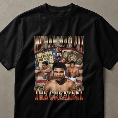 Muhammad Ali The Greatest T-Shirt | Boxing Legend Tee | Vintage Sports Fan Gift for Him | Iconic Boxer Shirt