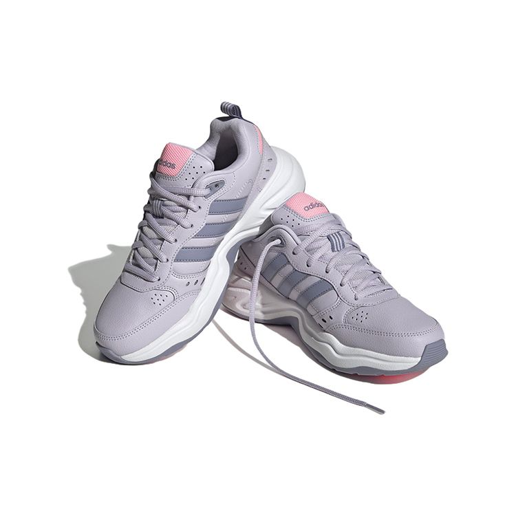 Adidas Neo Strutter Kožené Sportovní Všestranné Tlumící Protiskluzové Odolné proti Opotřebení Nízké Ležérní Boty Dámské Ležérní Boty Šedé HQ1826