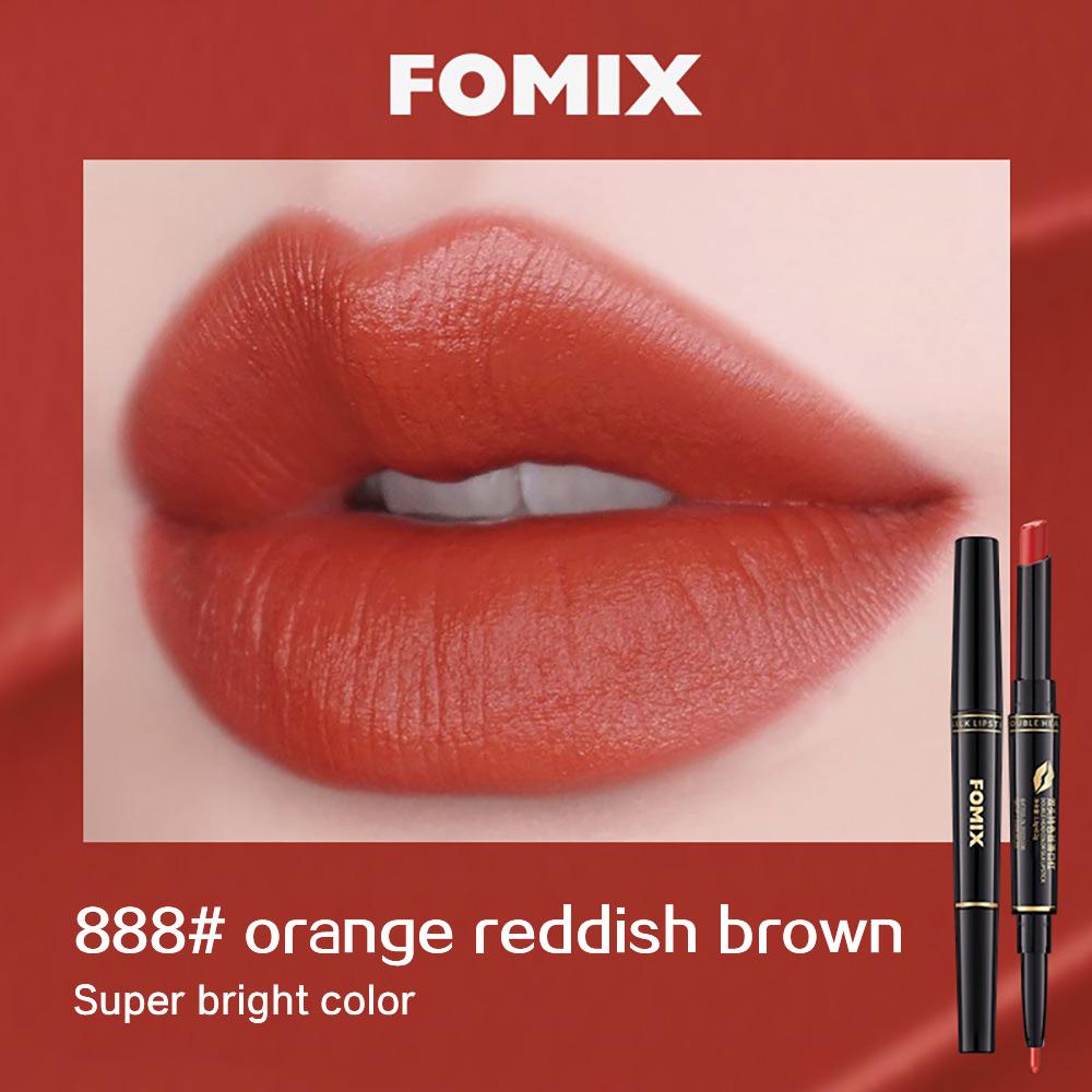 FOMIX Dual-ended Lipstick Silky Texture Matte Matte Finish Not Easy To Stain Outline The Lip Shape Lip Liner