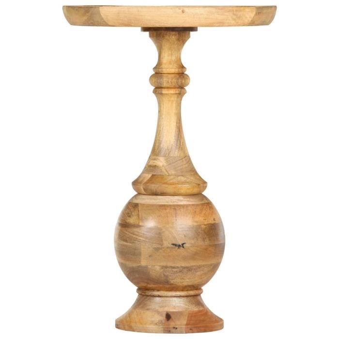 VidaXL Table d'appoint ronde 43x43x66 cm Bois de manguier massif