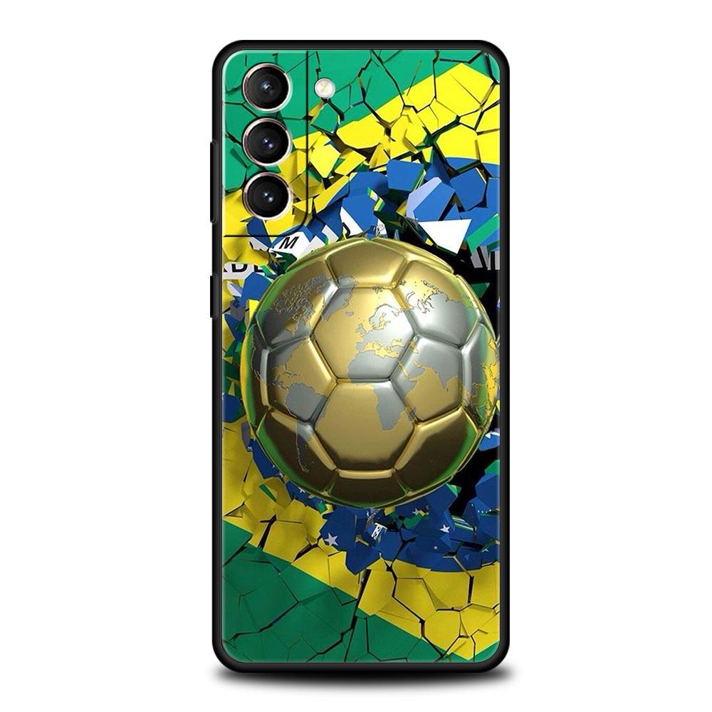 Phone Case For Samsung Galaxy S23 S22 Ultra S20 S21 FE 5G S10 S9 Plus S10E S8 Note 20 Silicone Cover Soccer ball Football Field