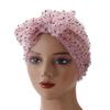 Atmungsaktiver Stoff Polka Dot Netzhaube Falten Spitze Turban Damen Kopftuch Hut Gefaltetes Design Schicke Beanie Mütze Sommersaison