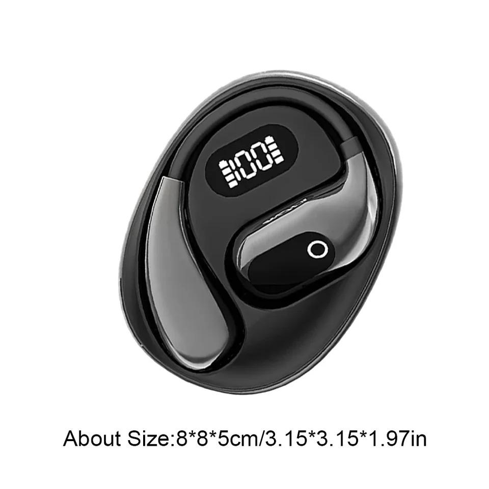 Bluetooth 5.4 Earphones Wireless Ear Hook Headphones Noise Reduction LED Display Headsets HiFi Stereo Earbuds