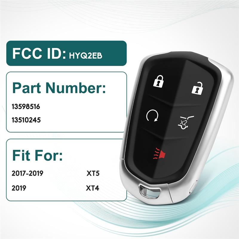 

A58X-Car Key Fob Replacement HYQ2EB 13510245 433Mhz For Cadillac XT5 2017- XT4 Keyless Entry Remote Control чёрный