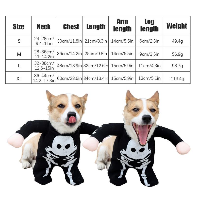 Halloween Costumes For Dogs Glow In The Dark Skull Spooky Costume Dog Clothes Pet Clothes Novelty Funny Halloween Pet Costumes