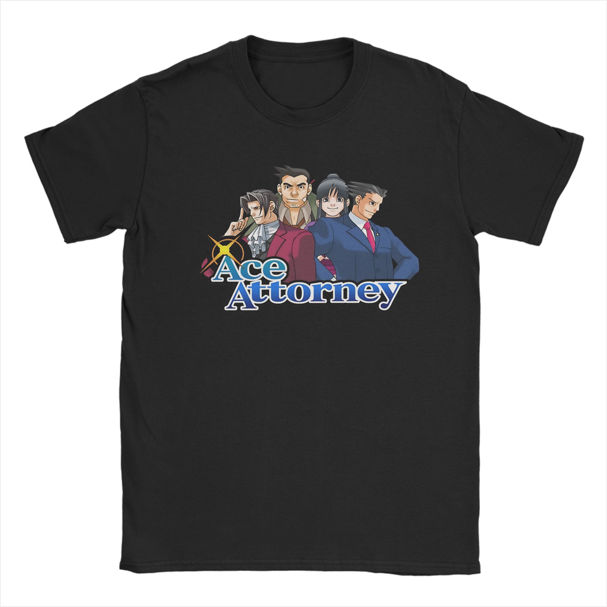 

Fashion Ace Attorney Phoenix T Shirt For Unisex Cotton Tee Shirt Short Sleeve Clothes 5XL різнокольоровий