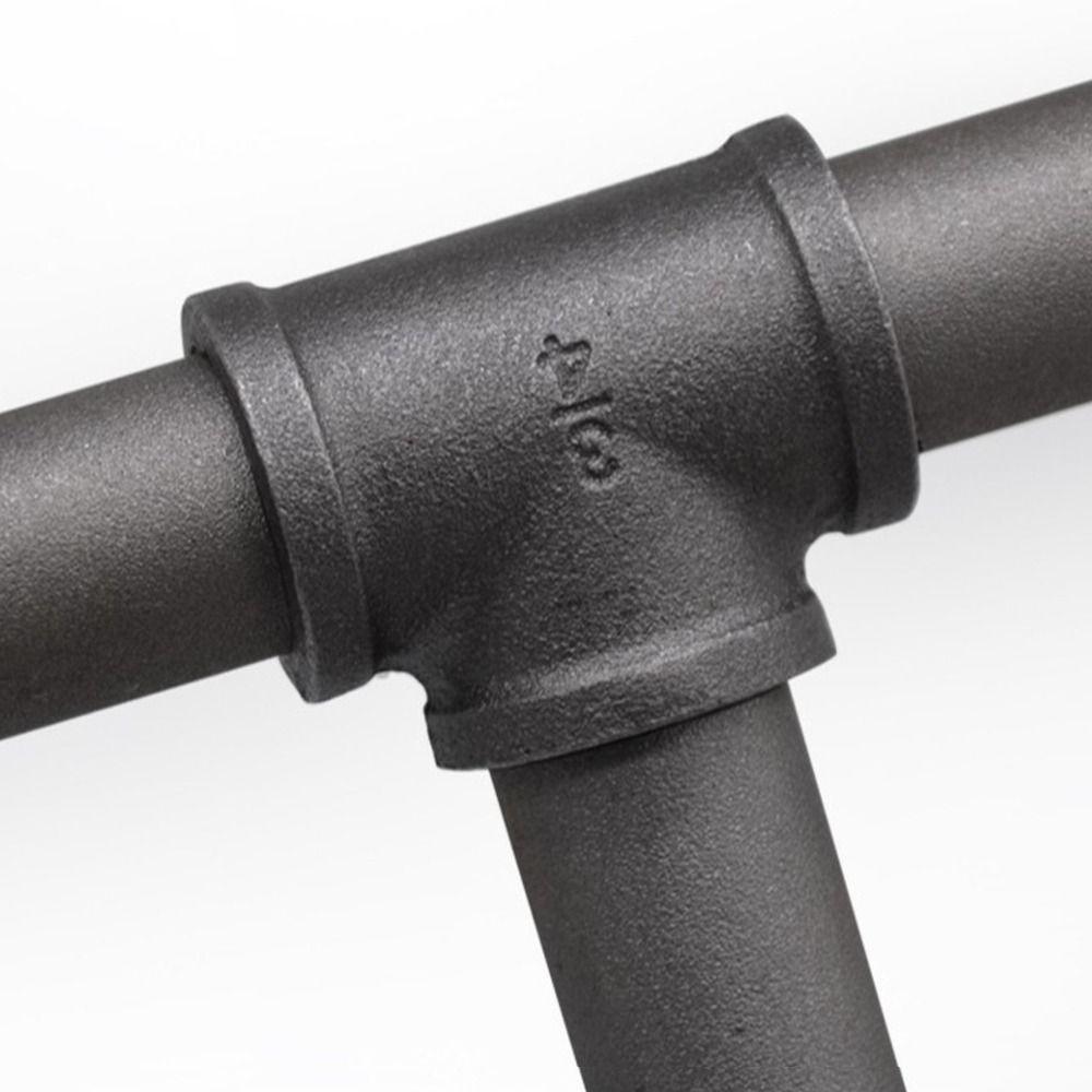 Neue Schwarze Rohrverschraubungen Temperguss Winkelstück Sanitärrohrverbindung 1/2'' 3/4'' 1'' Gewindeverbindung