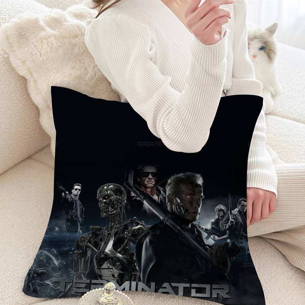 80s Movie TV The T-Terminator  Cushion Cover Car Throw Pillow Case For Sofa Car Christmas Gift 40x40cm 45x45cm