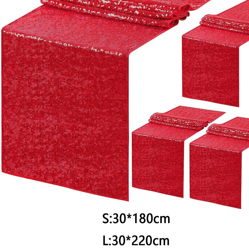 Glitzer Pailletten Tischläufer Rechteckige Tischdekoration Glitzernde Tischdecke Hotel