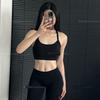 European and American Spaghetti Strap Yoga Vest Fixed Cup Sexy Cross Beauty Back Sports Bra Iron Back Training Fitness Underwear