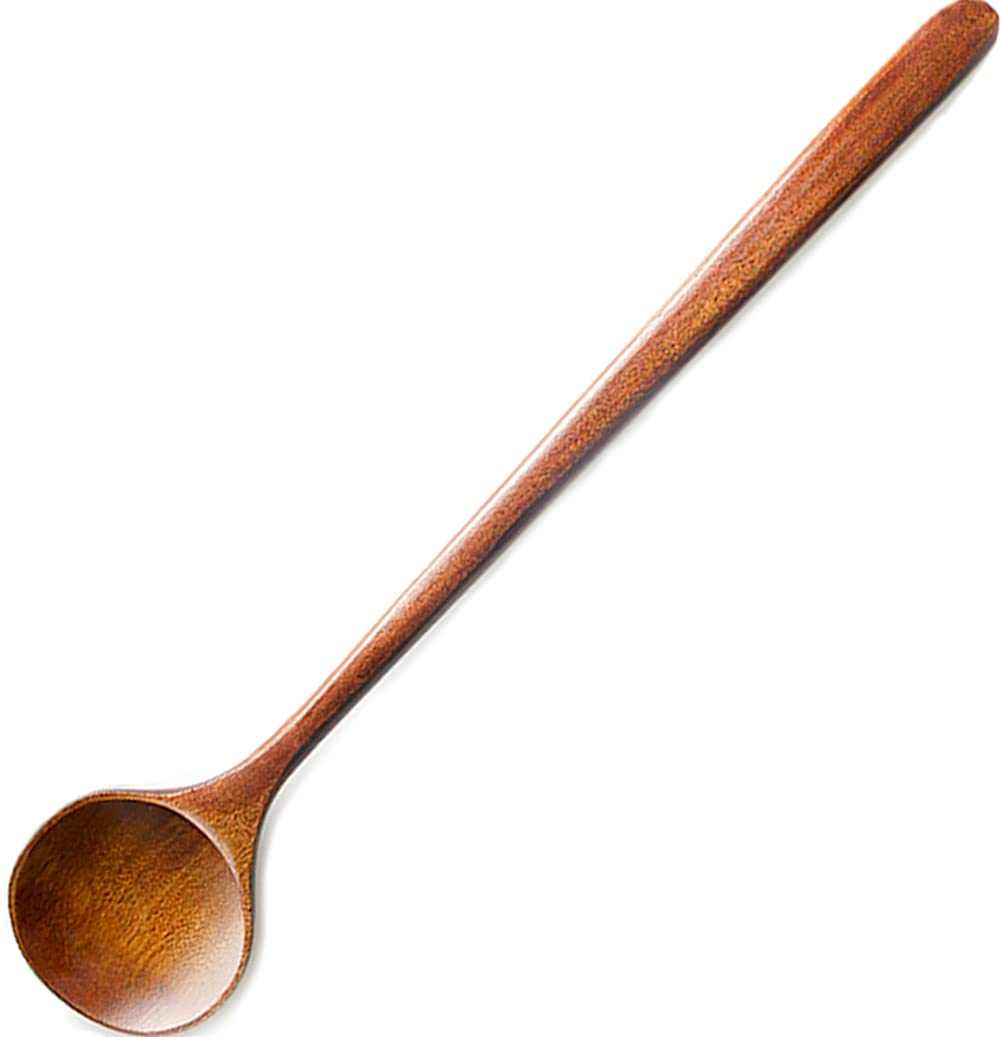 

AOOSY Ladle Soup Ladle Spoon Stirrer Natural Wood Genuine Lacquer Finish Shaved Ice Spoon Stew Pot Mapo Tofu Serving Soup 27.7cm