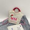 Korean Embroidered Dachshund Cartoon Women's Fashion Handbag - Versatile Color Block Shoulder and Crossbody Bag