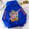 Spring Autumn Boys Girls Luffy Zoro Hoodies One Piece Anime Kids Sweatshirts Pullover Hooded Casual Streetwear Fashion Costume