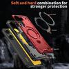 For Xiaomi Poco F7 C71 X7/Redmi A5/Redmi Turbo 4 Pro Plastic Hard Shell Rotating Ring Holder Magnetic Charging Phone Case Shell
