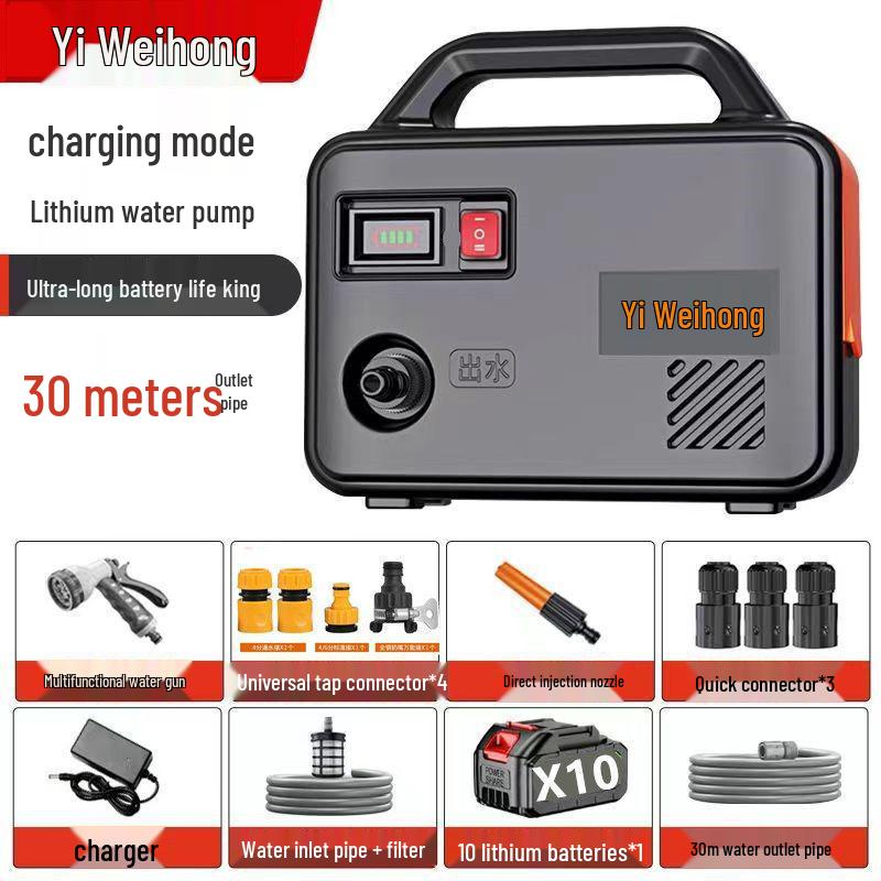 Rechargeable Water Pump for Agricultural and Garden Irrigation Systems