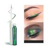 Shiny Chameleon Green Liquid Eyeliner Metallic Eyeshadow Multicolor Eye Liner Pearlescent Polarized Glitter Eye Pigment Makeup