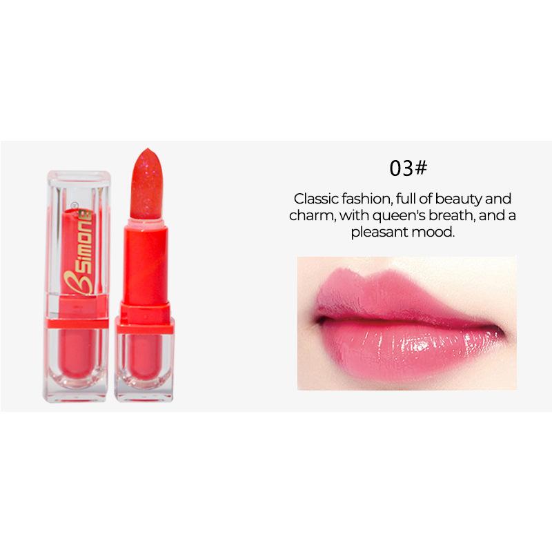 

Bsimone Блискуча Помада Бальзам для Губ Зміна Кольору Прозорий Зволожуючий Кришталевий Желе Перламутровий Плампер для Губ Блиск Косметика 3